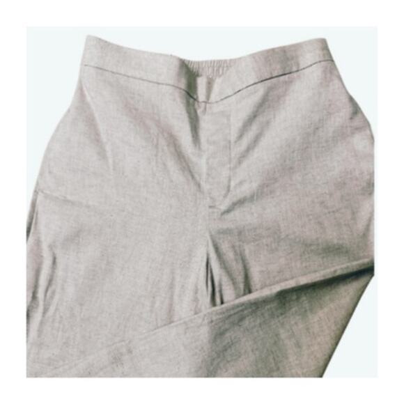 Banana Republic Factory Linen Blend Wide Leg Cropped Pull On Pants in Flax S - Picture 4 of 9